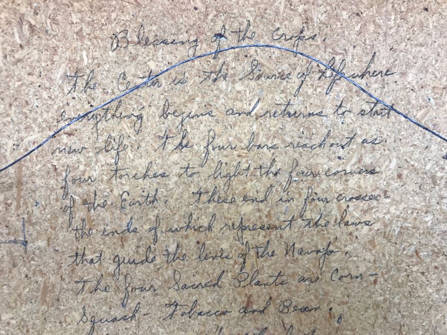 Navajo Sandpainting Titled 'Blessing Of The Crops' By Wilson Price Sr Vintage 1976 16'W X 16'H [Photo 12]