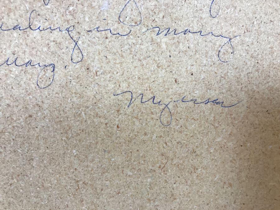 Vintage Sandpainting Signed On Back With Story 12'W X 12'H [Photo 15]