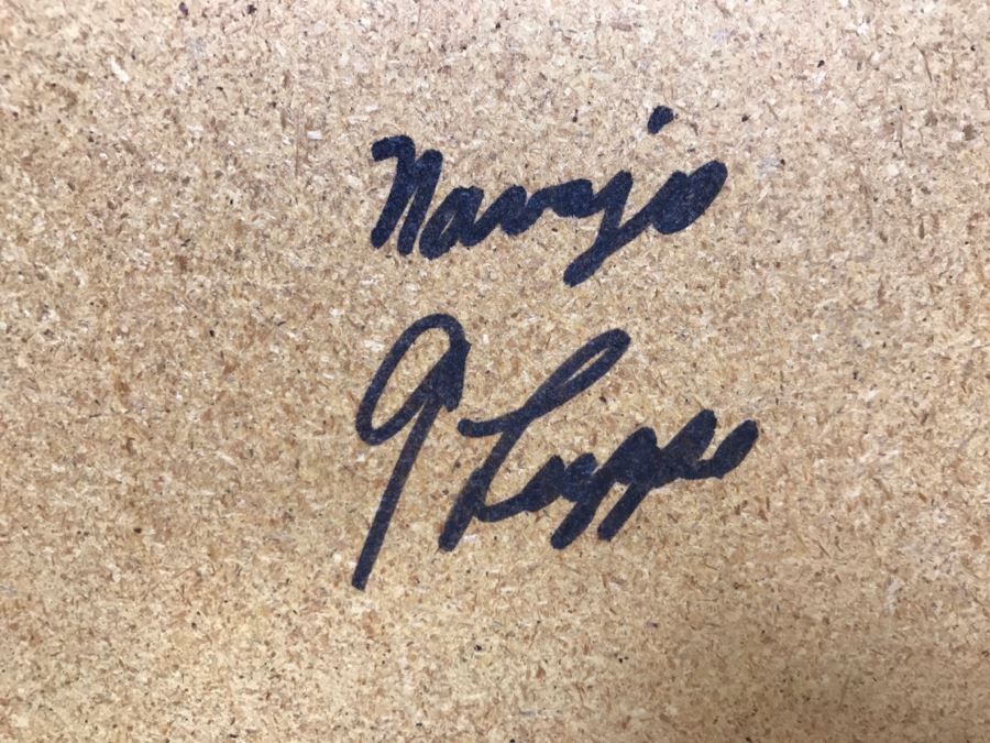 Signed Navajo Sand Painting Titled 'Whirling Logs' With Hand Written Story On Back Hand Signed 24'W X 24'H [Photo 32]