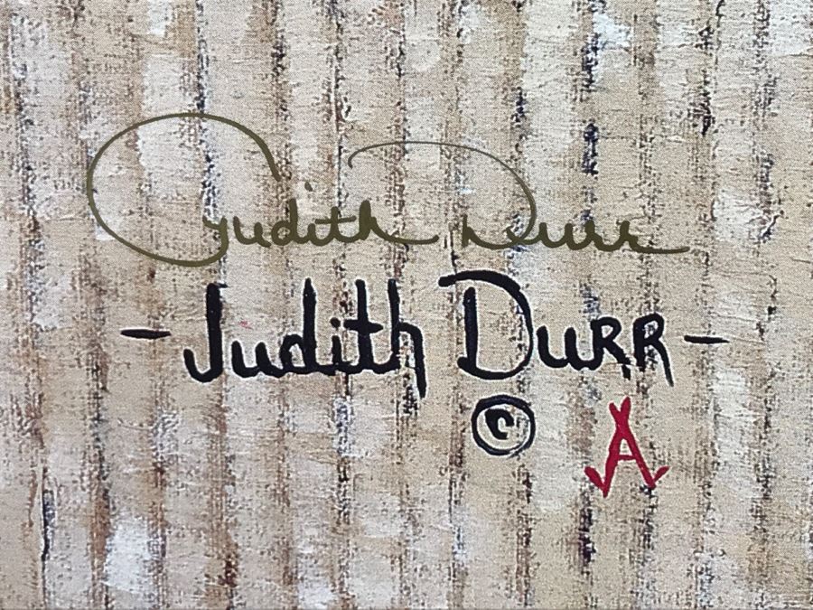 Hand Signed Judith Durr Choctaw Artist Print Showing Native American Beaded Moccasins In Nicely Matted Frame Featuring Actual Bead Pattern 33'W X 40'H [Photo 11]