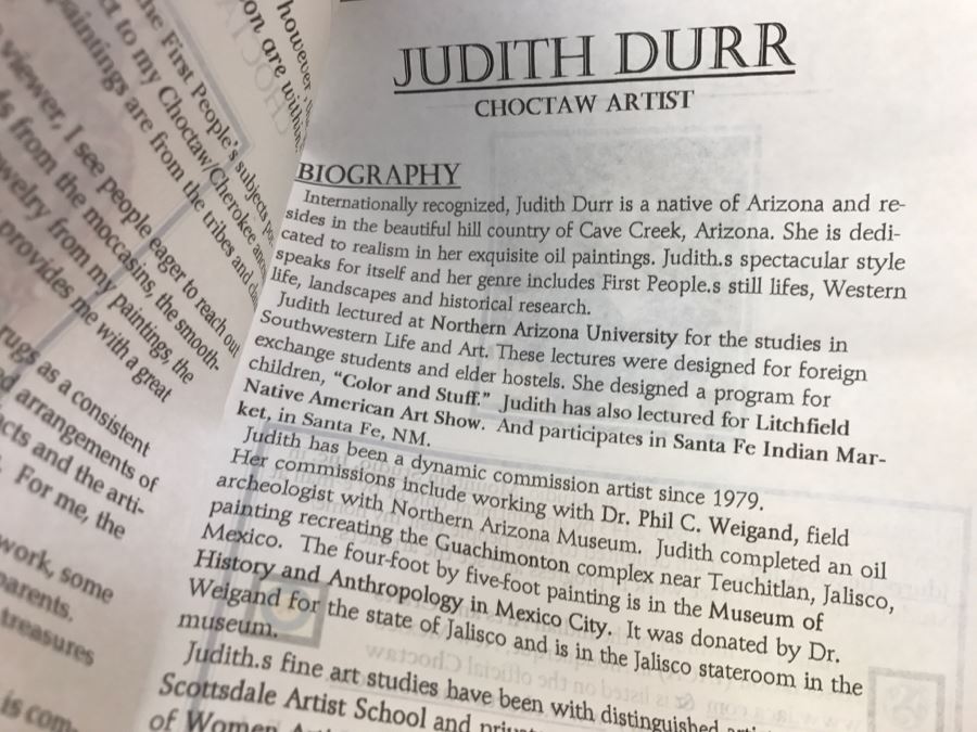Hand Signed Judith Durr Choctaw Artist Print Showing Native American Beaded Moccasins In Nicely Matted Frame Featuring Actual Bead Pattern 33'W X 40'H [Photo 20]