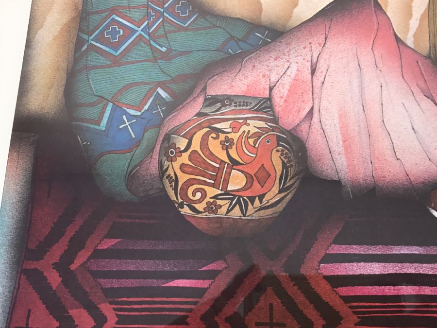 Native American Amada Pena Framed Print Joy Tash Gallery Scottsdale 1987 31W X 26'H [Photo 10]