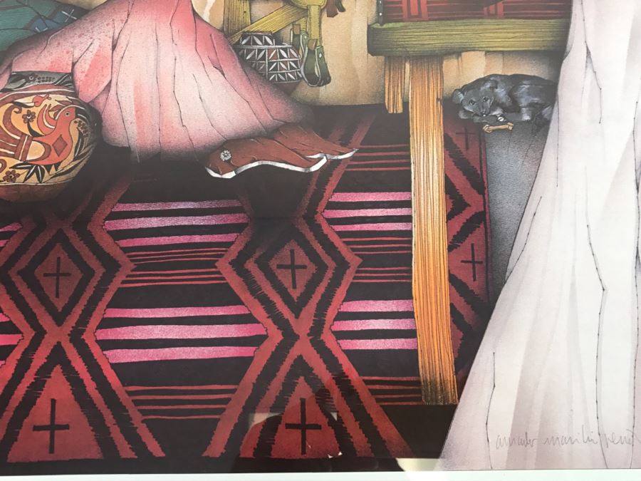 Native American Amada Pena Framed Print Joy Tash Gallery Scottsdale 1987 31W X 26'H [Photo 11]