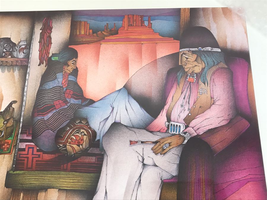 Native American Amada Pena Framed Print Joy Tash Gallery Scottsdale 1987 31W X 26'H [Photo 6]