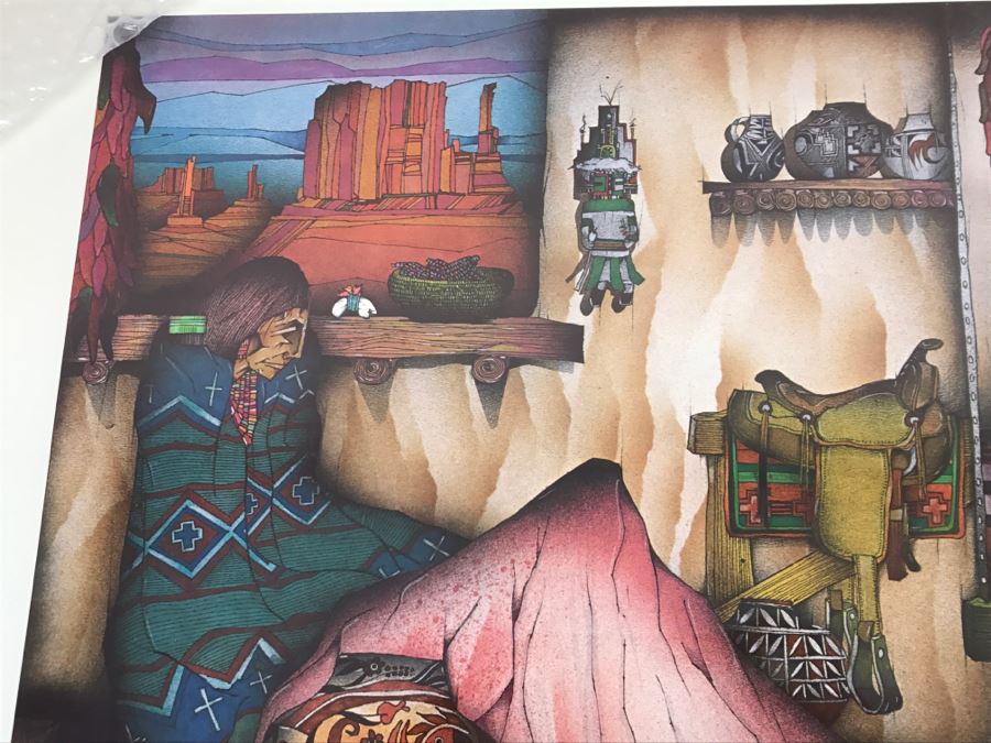 Native American Amada Pena Framed Print Joy Tash Gallery Scottsdale 1987 31W X 26'H [Photo 8]