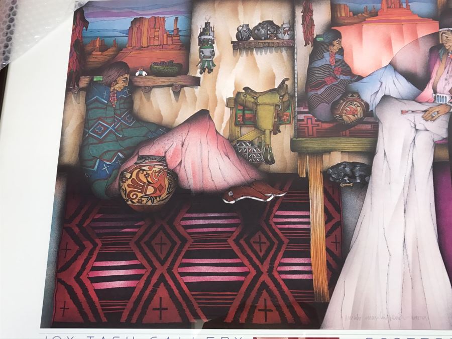 Native American Amada Pena Framed Print Joy Tash Gallery Scottsdale 1987 31W X 26'H [Photo 4]