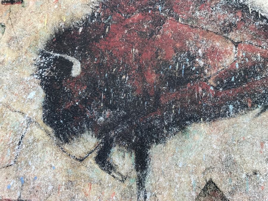 Decorative Canvas Print Of Buffalo Native American Motif 30'W X 20'H [Photo 16]