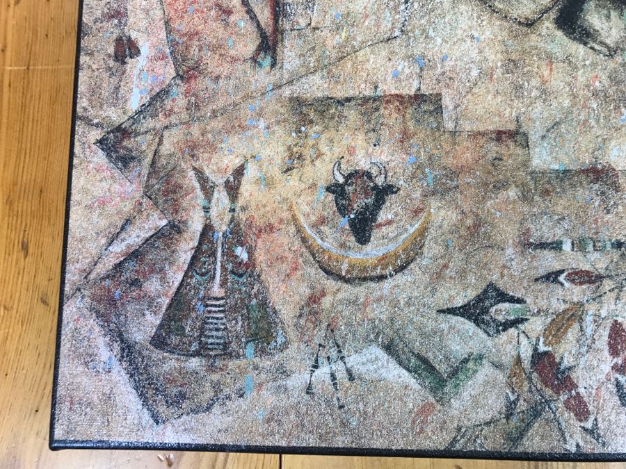 Decorative Canvas Print Of Buffalo Native American Motif 30'W X 20'H [Photo 5]