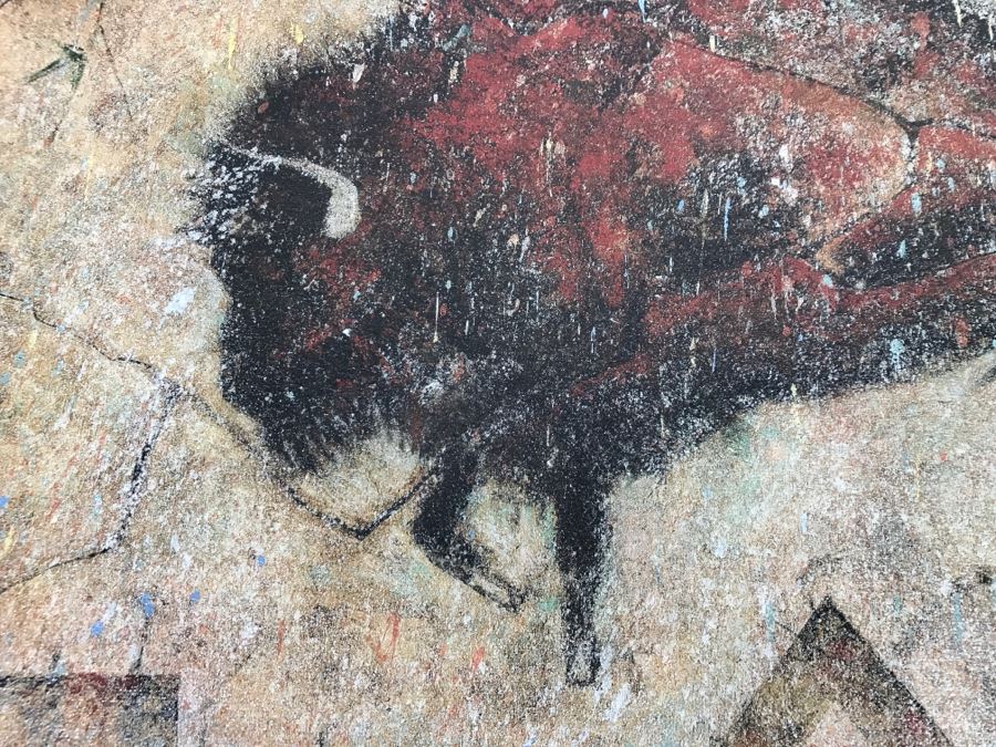 Decorative Canvas Print Of Buffalo Native American Motif 30'W X 20'H [Photo 12]