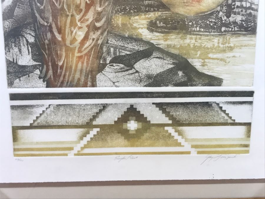 Limited Edition Etching By Gary Soszynski Titled 'Eagles Rest' 29 Of 50 With Certificate Of Authenticity On Back 29'W X 38'H [Photo 14]