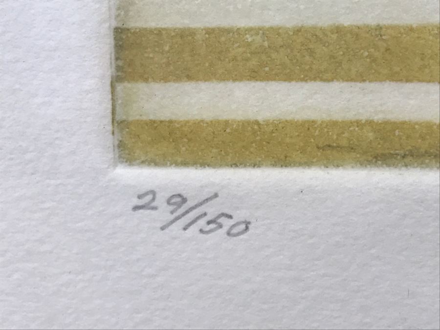 Limited Edition Etching By Gary Soszynski Titled 'Eagles Rest' 29 Of 50 With Certificate Of Authenticity On Back 29'W X 38'H [Photo 17]