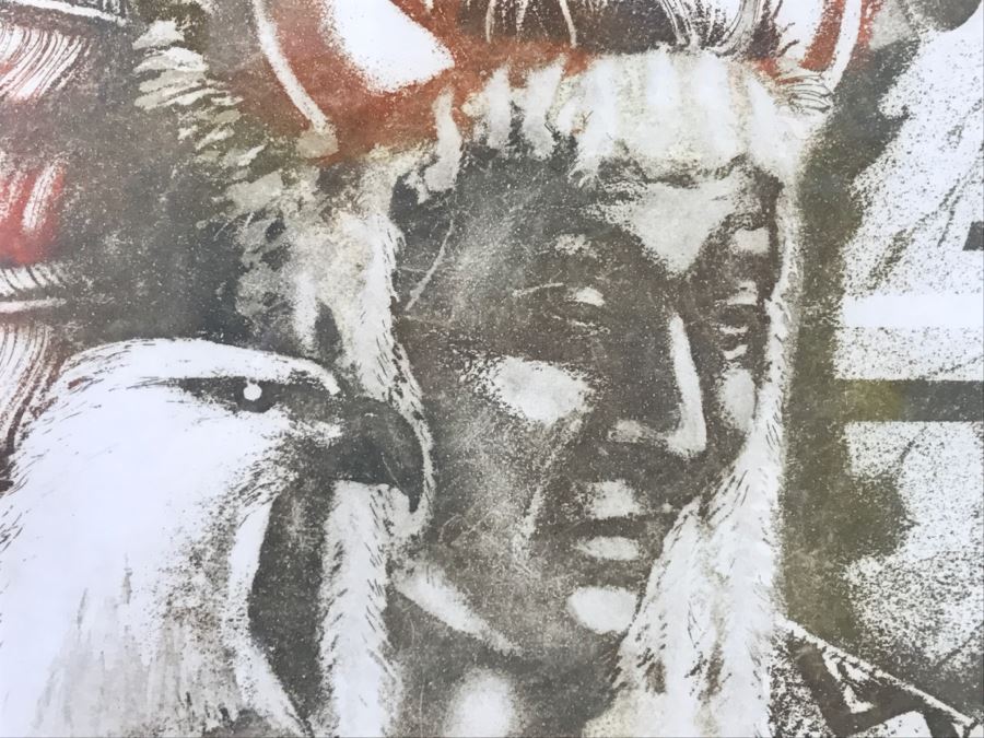 Limited Edition Etching By Gary Soszynski Titled 'Eagles Rest' 29 Of 50 With Certificate Of Authenticity On Back 29'W X 38'H [Photo 8]