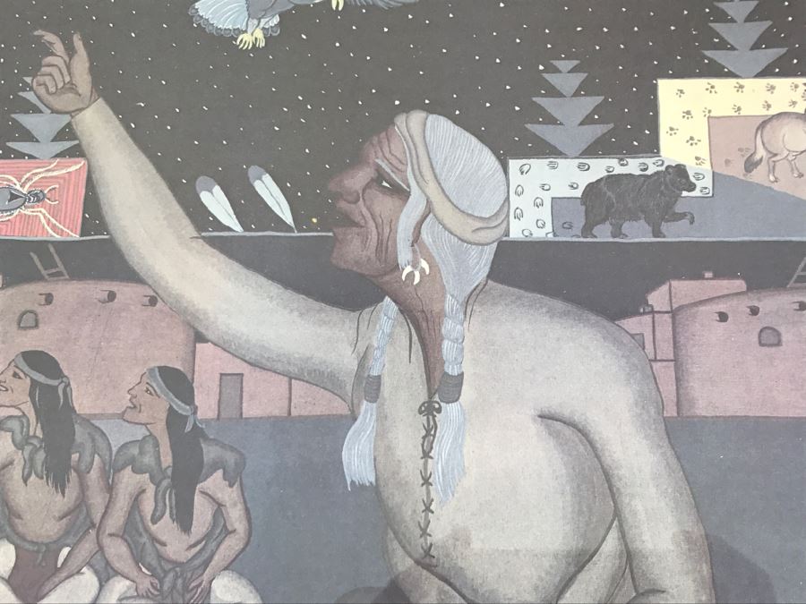 Pablita Velarde Limited Edition Print 404 Of 1500 Hand Signed By Pablita Velarde 32'W X 26'H [Photo 28]