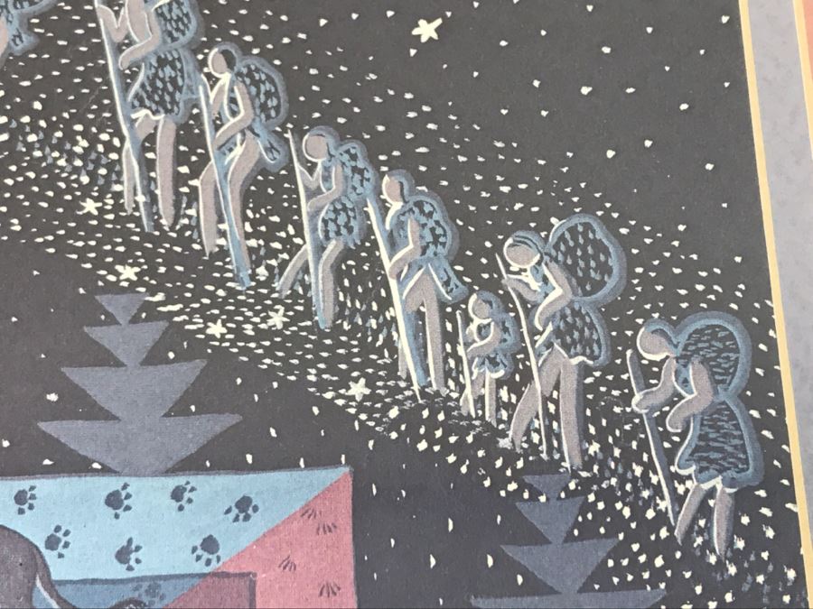 Pablita Velarde Limited Edition Print 404 Of 1500 Hand Signed By Pablita Velarde 32'W X 26'H [Photo 18]