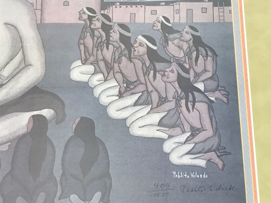 Pablita Velarde Limited Edition Print 404 Of 1500 Hand Signed By Pablita Velarde 32'W X 26'H [Photo 7]