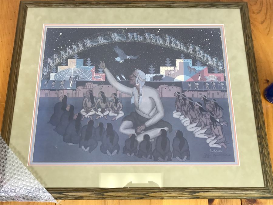 Pablita Velarde Limited Edition Print 404 Of 1500 Hand Signed By Pablita Velarde 32'W X 26'H [Photo 2]