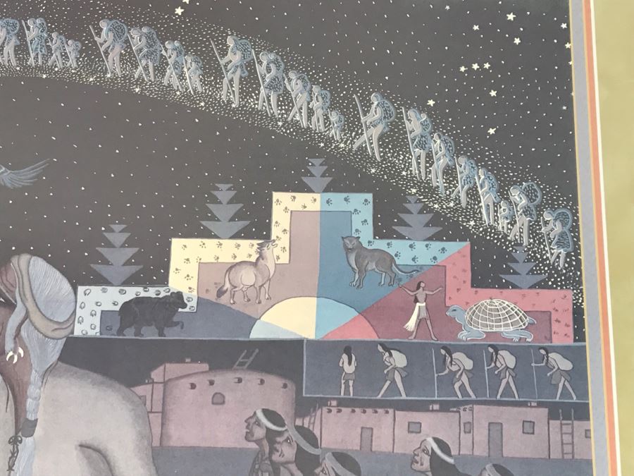 Pablita Velarde Limited Edition Print 404 Of 1500 Hand Signed By Pablita Velarde 32'W X 26'H [Photo 8]