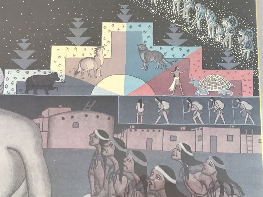 Pablita Velarde Limited Edition Print 404 Of 1500 Hand Signed By Pablita Velarde 32'W X 26'H [Photo 9]