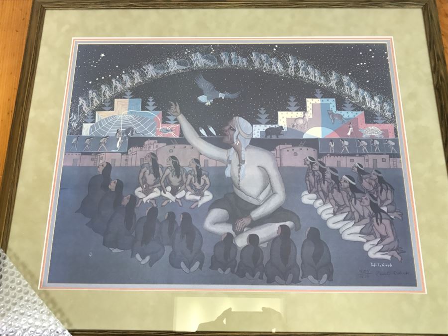 Pablita Velarde Limited Edition Print 404 Of 1500 Hand Signed By Pablita Velarde 32'W X 26'H [Photo 3]