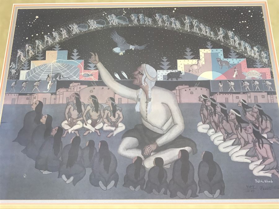 Pablita Velarde Limited Edition Print 404 Of 1500 Hand Signed By Pablita Velarde 32'W X 26'H [Photo 29]