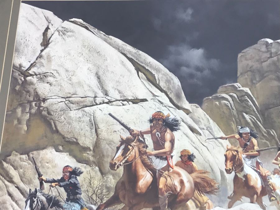 1989 Frank C. McCarthy Limited Edition Print Titled 'Los Diablos' 343 Of 1250 Hand Signed By Artist 34'W X 33'H [Photo 10]