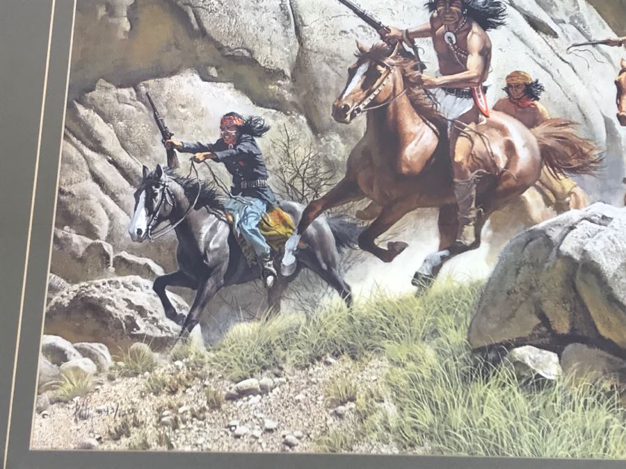 1989 Frank C. McCarthy Limited Edition Print Titled 'Los Diablos' 343 Of 1250 Hand Signed By Artist 34'W X 33'H [Photo 6]