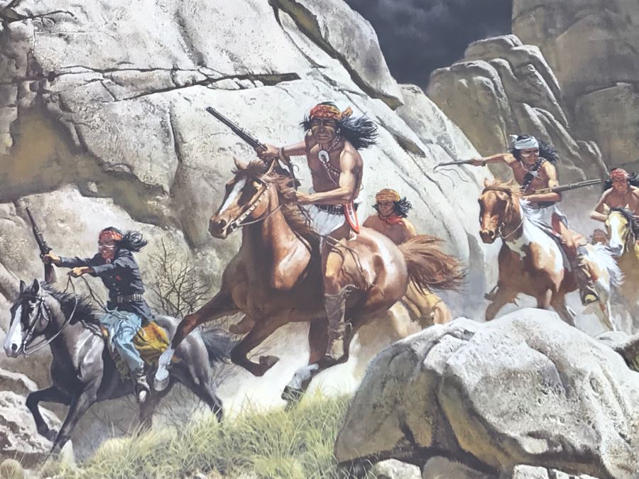 1989 Frank C. McCarthy Limited Edition Print Titled 'Los Diablos' 343 Of 1250 Hand Signed By Artist 34'W X 33'H [Photo 7]