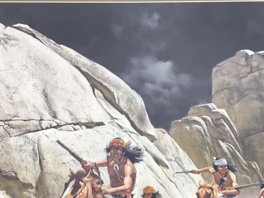 1989 Frank C. McCarthy Limited Edition Print Titled 'Los Diablos' 343 Of 1250 Hand Signed By Artist 34'W X 33'H [Photo 15]