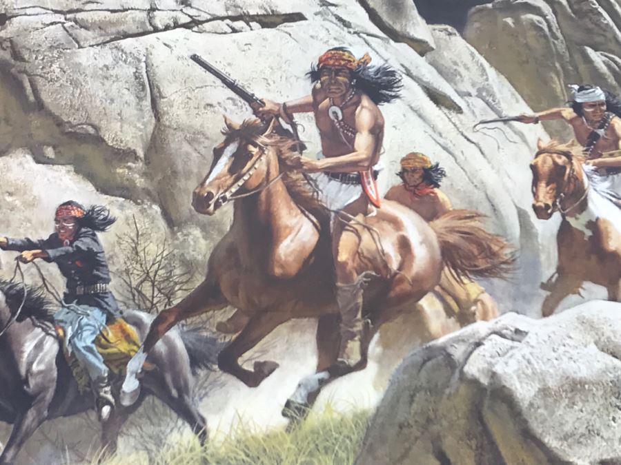 1989 Frank C. McCarthy Limited Edition Print Titled 'Los Diablos' 343 Of 1250 Hand Signed By Artist 34'W X 33'H [Photo 11]