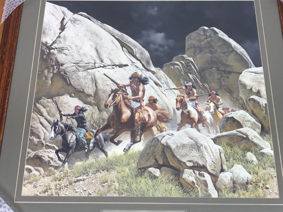 1989 Frank C. McCarthy Limited Edition Print Titled 'Los Diablos' 343 Of 1250 Hand Signed By Artist 34'W X 33'H [Photo 5]