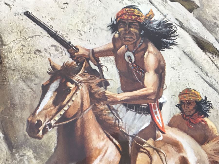 1989 Frank C. McCarthy Limited Edition Print Titled 'Los Diablos' 343 Of 1250 Hand Signed By Artist 34'W X 33'H [Photo 18]