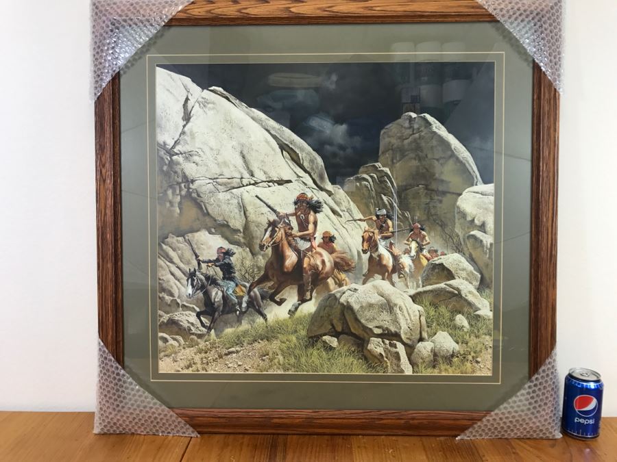 1989 Frank C. McCarthy Limited Edition Print Titled 'Los Diablos' 343 Of 1250 Hand Signed By Artist 34'W X 33'H [Photo 1]