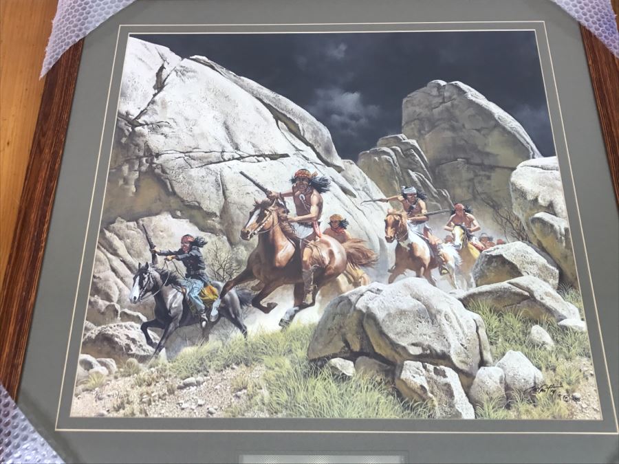 1989 Frank C. McCarthy Limited Edition Print Titled 'Los Diablos' 343 Of 1250 Hand Signed By Artist 34'W X 33'H [Photo 3]