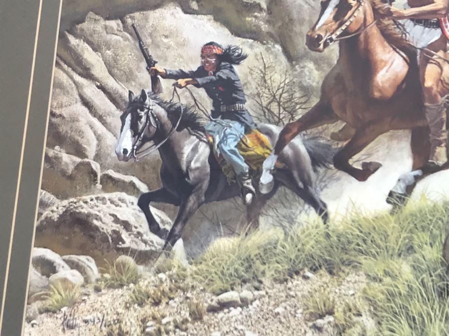 1989 Frank C. McCarthy Limited Edition Print Titled 'Los Diablos' 343 Of 1250 Hand Signed By Artist 34'W X 33'H [Photo 12]