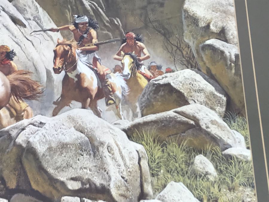 1989 Frank C. McCarthy Limited Edition Print Titled 'Los Diablos' 343 Of 1250 Hand Signed By Artist 34'W X 33'H [Photo 14]