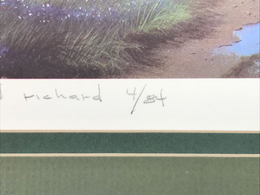 1983 Richard Danskin Limited Edition Lithograph Print Titled 'Passing Clouds' 236 Of 330 Hand Signed And Personalized 32'W X 24'H [Photo 8]