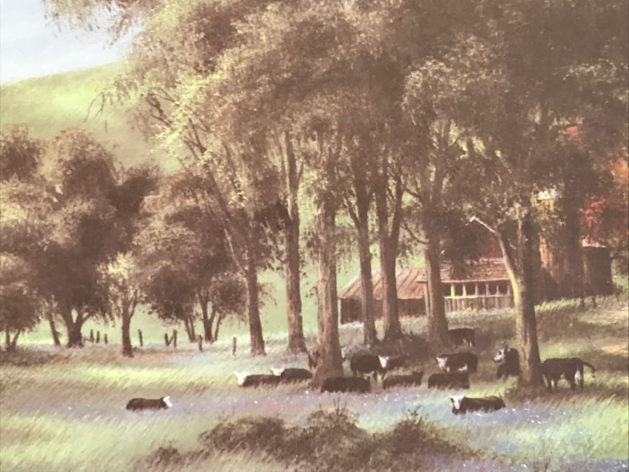 1983 Richard Danskin Limited Edition Lithograph Print Titled 'Passing Clouds' 236 Of 330 Hand Signed And Personalized 32'W X 24'H [Photo 10]