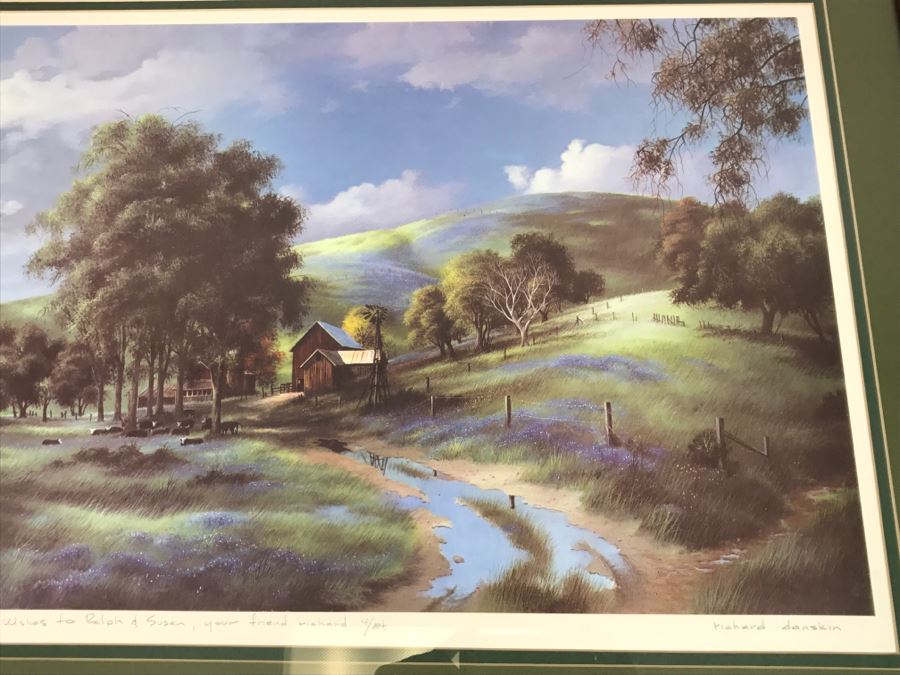 1983 Richard Danskin Limited Edition Lithograph Print Titled 'Passing Clouds' 236 Of 330 Hand Signed And Personalized 32'W X 24'H [Photo 4]