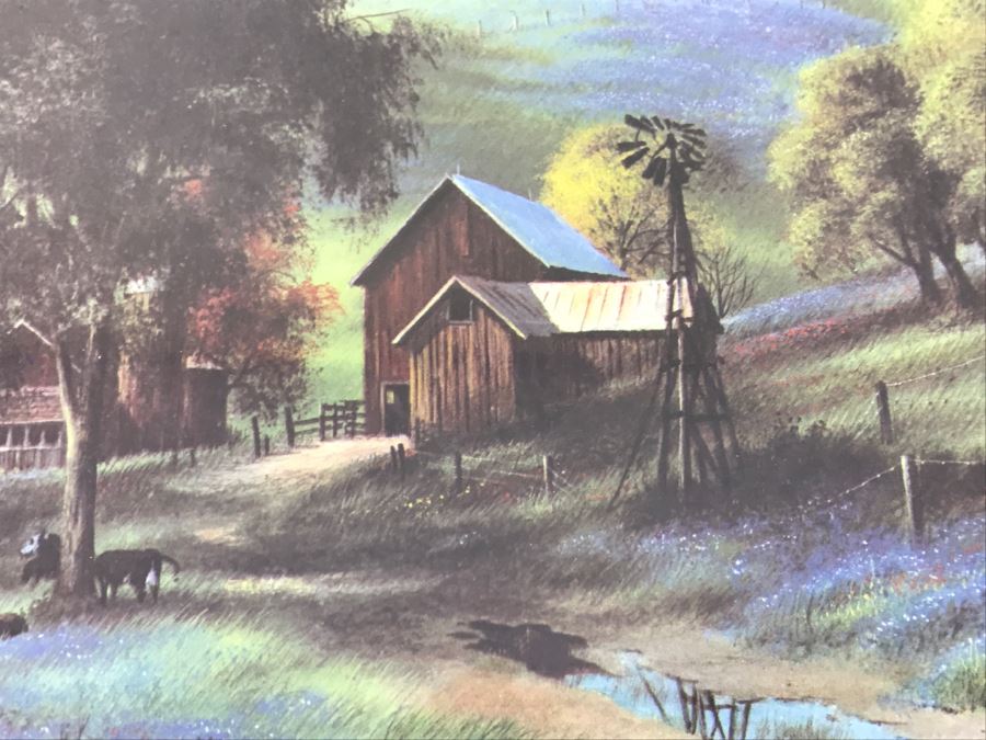 1983 Richard Danskin Limited Edition Lithograph Print Titled 'Passing Clouds' 236 Of 330 Hand Signed And Personalized 32'W X 24'H [Photo 14]