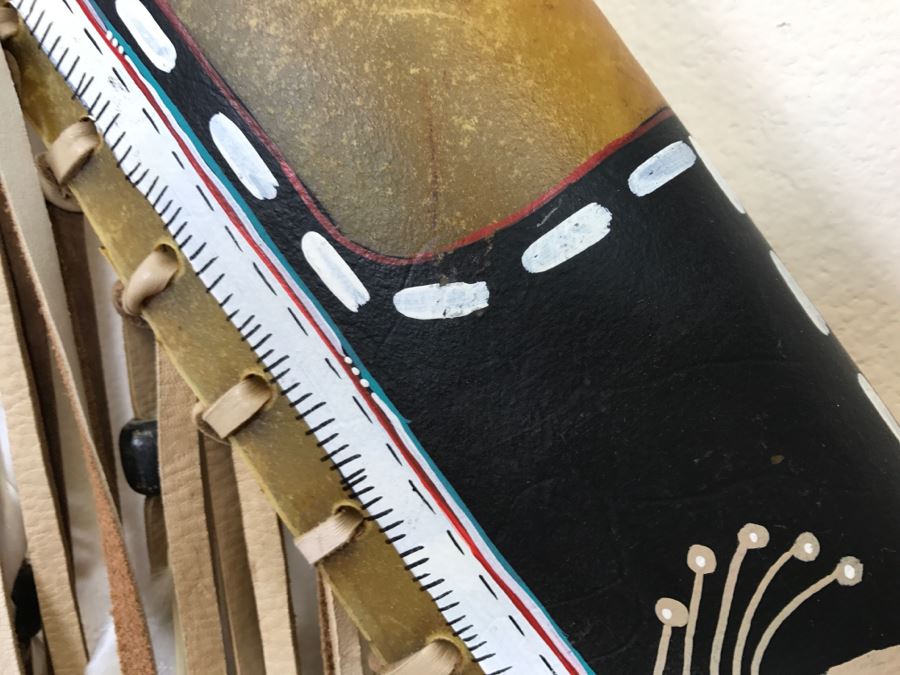 Native American Navajo Rawhide Arrow Quiver With (3) Arrows And Older Bow (See All Photos) [Photo 8]