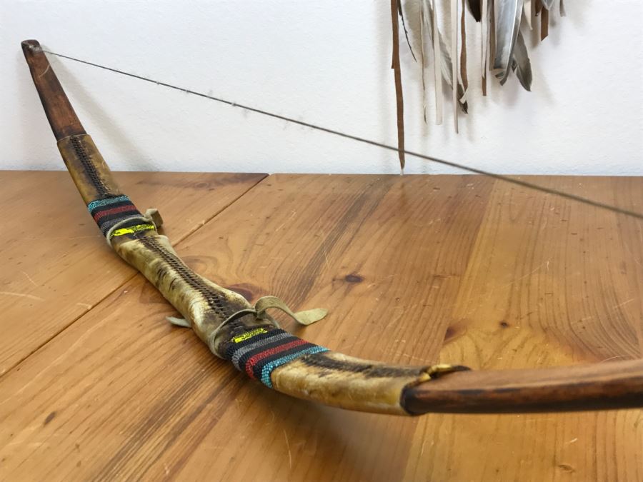 Native American Navajo Rawhide Arrow Quiver With (3) Arrows And Older ...