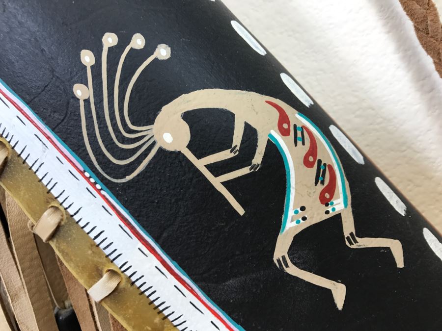 Native American Navajo Rawhide Arrow Quiver With (3) Arrows And Older Bow (See All Photos) [Photo 7]