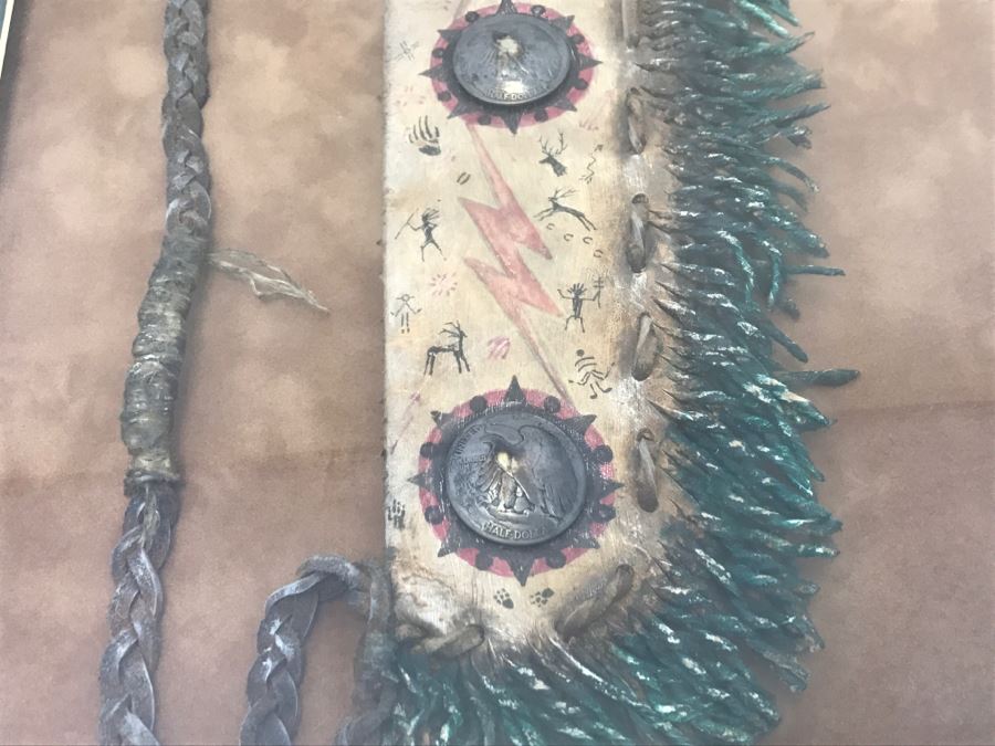 John Tracy III Reproduction Shadow Box Framed Arrow Quiver With (3) Arrows - Not Native American Made - 19.5'W X 38'H  [Photo 10]