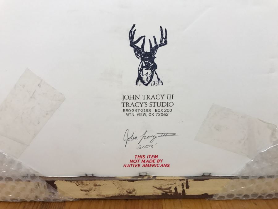 John Tracy III Reproduction Shadow Box Framed Arrow Quiver With (3) Arrows - Not Native American Made - 19.5'W X 38'H  [Photo 17]