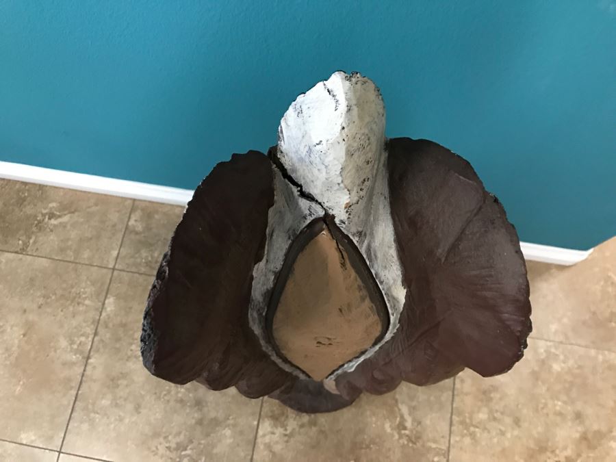 Frank Gallagher Cigar Store Indian Chief Carved Wooden Indian Statue Signed F. Gallagher 4' 1' Tall [Photo 20]