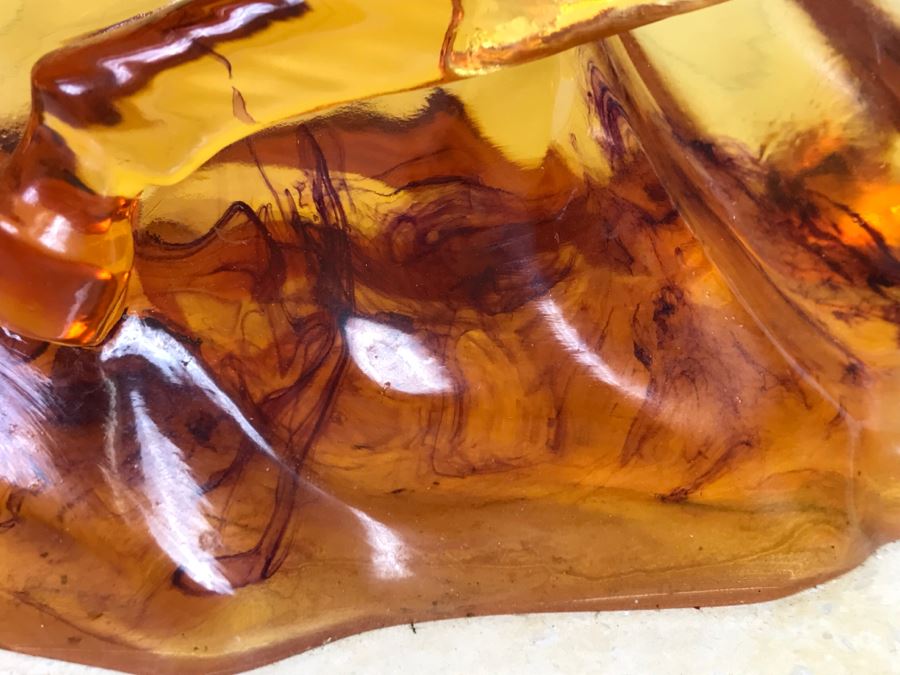 Vintage Resin Horse Sculpture On Travertine Base [Photo 7]