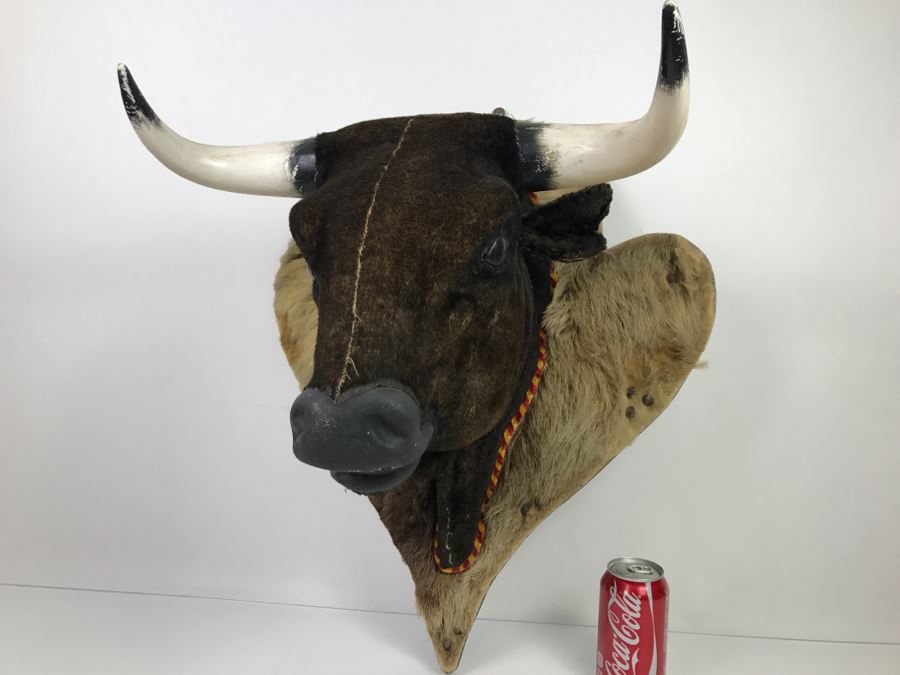 Faux Taxidermy Bull Head [Photo 1]