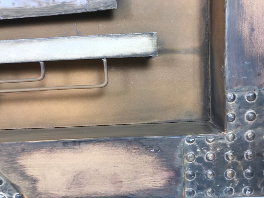 Metal Industrial Hanging Wall Sculpture 39' X 23' [Photo 14]