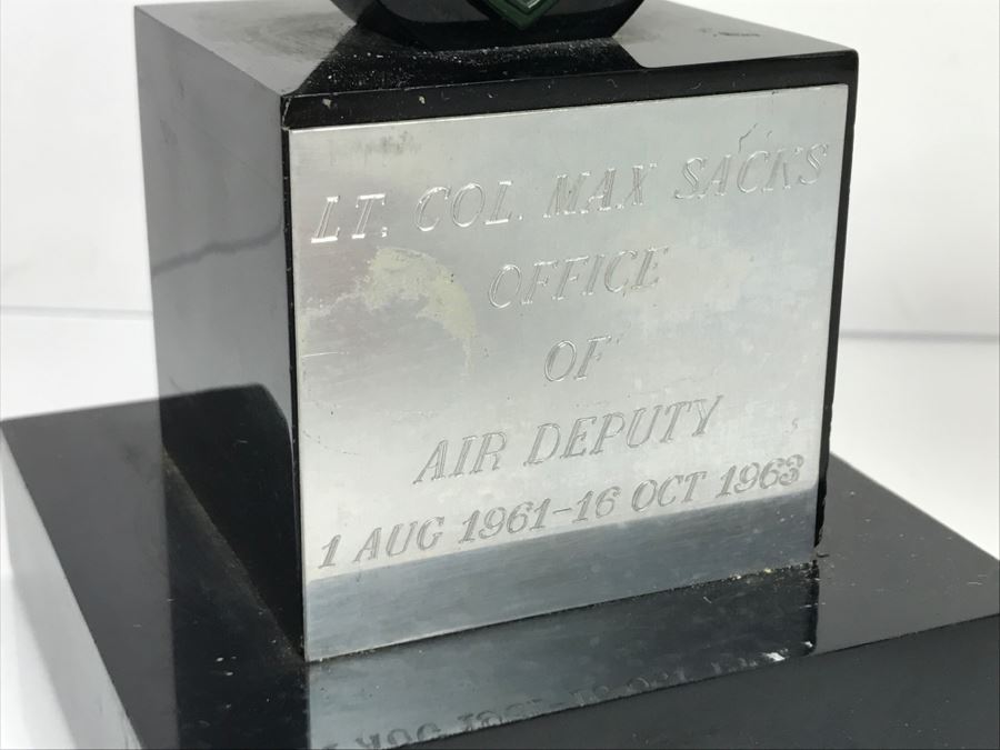 Mid-Century SHAPE Office Of Air Deputy Trophy Featuring Flags Of The World [Photo 8]