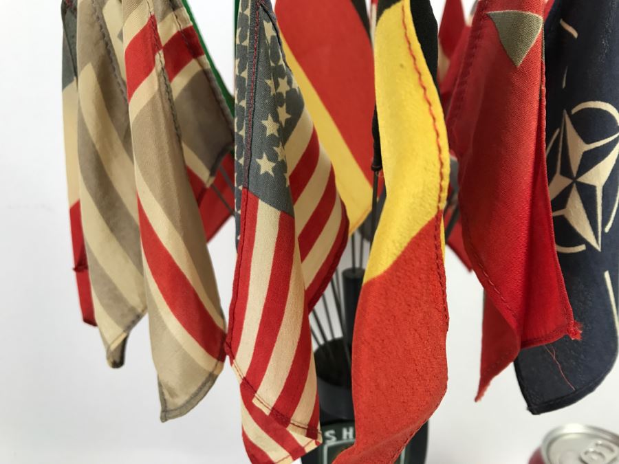 Mid-Century SHAPE Office Of Air Deputy Trophy Featuring Flags Of The World [Photo 4]